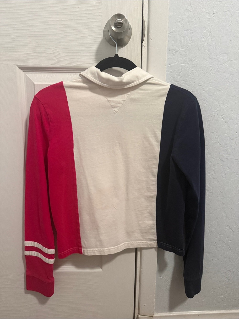 Tommy Hilfiger Kids Colorblock Rugby Polo - Navy, White & Red - Picture 3 of 3
